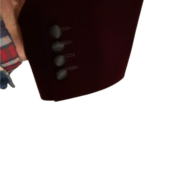 Alan Flusser Burgundy and Black trim Blazer EUC Men’s size 40 Regular Beautiful - Picture 2 of 10